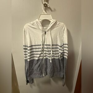 Aeropostale White Zip Hoodie with Hood